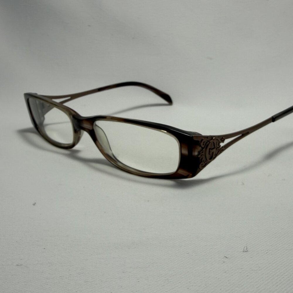 Smoky Brown Rectangle Eyeglasses - Frames Only - image 3